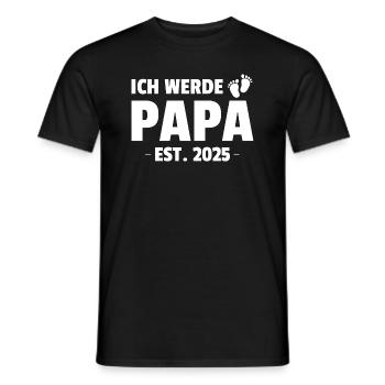 I'm going to be a dad est. 2025 - Men's T-Shirt - black - Front - AI Model Male 178 light (178cm)