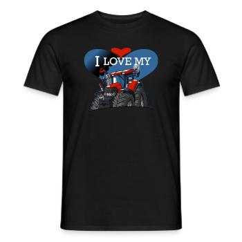 0841 0844 I love my CIH def - Men's T-Shirt - black - Front - AI Model Male 178 light (178cm)