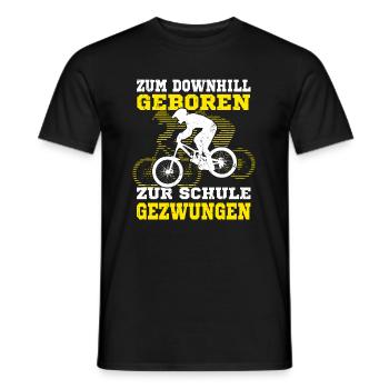 Downhill Shirt Fahrrad Spruch Mountainbike - Männer T-Shirt - Schwarz - Vorne - AI Model Male 178 light (178cm)