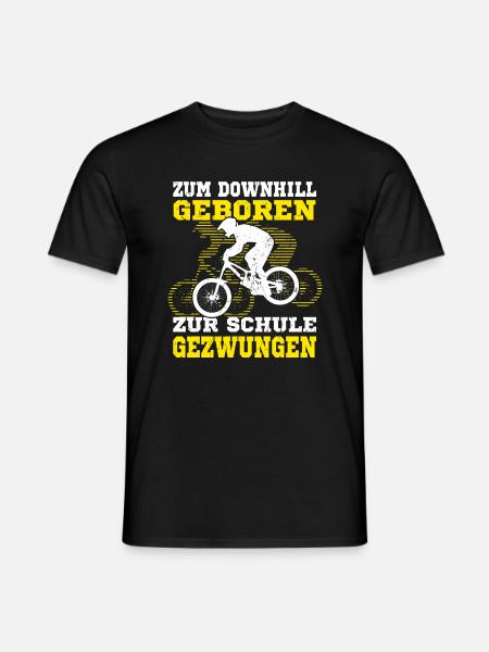Downhill Shirt Fahrrad Spruch Mountainbike - Männer T-Shirt - Schwarz