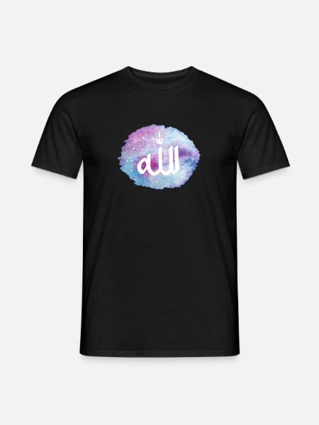 Sternen Himmel Allah (arabisch) - Männer T-Shirt - Schwarz