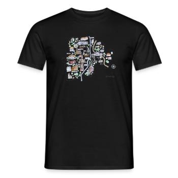 Lüneburg Landkarte - Männer T-Shirt - Schwarz - Vorne - AI Model Male 178 light (178cm)