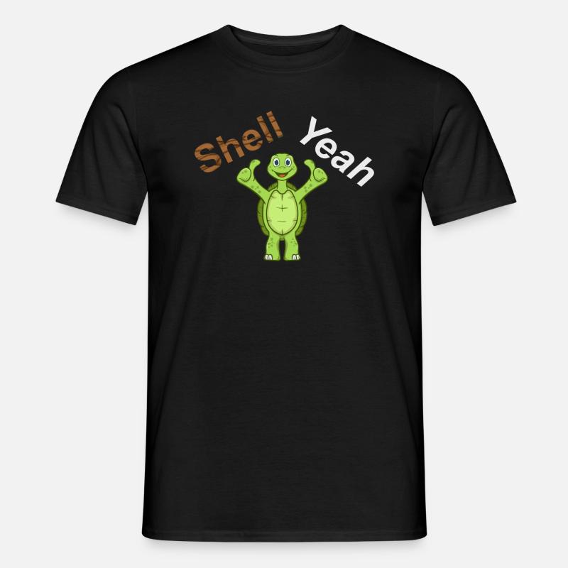 Shell Yeah Schildkröte Turtle - Männer T-Shirt - Schwarz