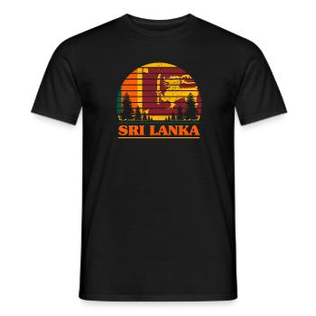Sri Lanka - Männer T-Shirt - Schwarz - Vorne - AI Model Male 178 light (178cm)