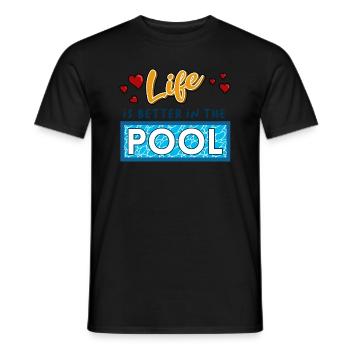 nuoto fitness delfino nuoto nuoto nuoto divertimento - T-shirt uomo - nero - Fronte - AI Model Male 178 light (178cm)