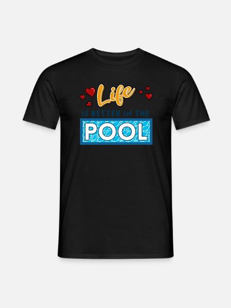 schwimmen fitness delphinschwimmen schwimmer fun - Männer T-Shirt - Schwarz
