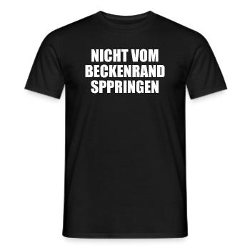 Nicht Vom Beckenrand Springen - Männer T-Shirt - Schwarz - Vorne - AI Model Male 178 light (178cm)
