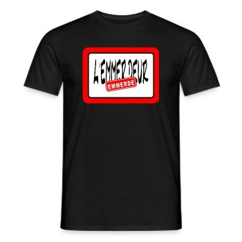 L'emmerdeur emmerdé - T-shirt homme - noir - Devant - AI Model Male 178 light (178cm)
