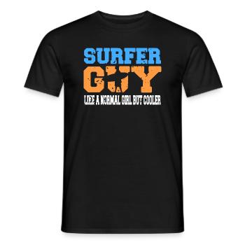 Surfer Guy Like A Normal Guy But Cooler Present - Männer T-Shirt - Schwarz - Vorne - AI Model Male 178 light (178cm)