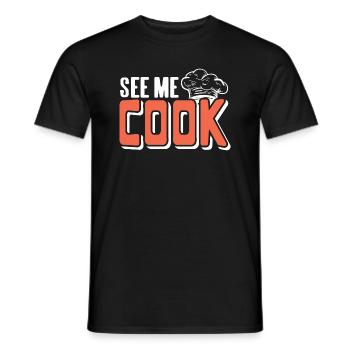 Se Me Cook Awesome T-Shirt For Cooks Present Gift - Männer T-Shirt - Schwarz - Vorne - AI Model Male 178 light (178cm)