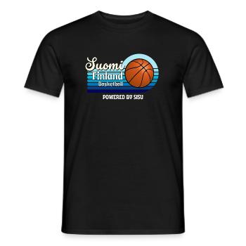Suomi Finnland Basketball - Männer T-Shirt - Schwarz - Vorne - AI Model Male 178 light (178cm)