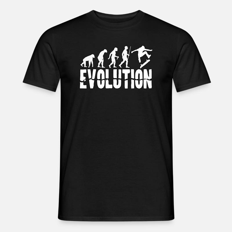 Evolution Skater - Männer T-Shirt - Schwarz