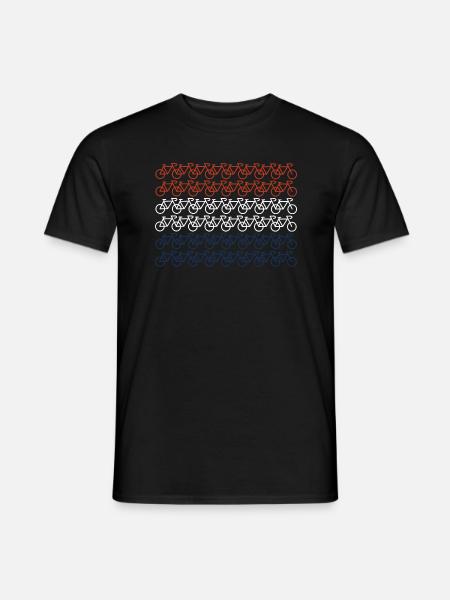 Nederlandse vlag fiets logo - Men's T-Shirt - black