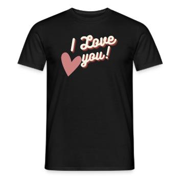 I Love You - Männer T-Shirt - Schwarz - Vorne - AI Model Male 178 light (178cm)