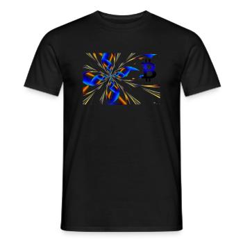 Abstrakt Bitcoin 1 - Männer T-Shirt - Schwarz - Vorne - AI Model Male 178 light (178cm)
