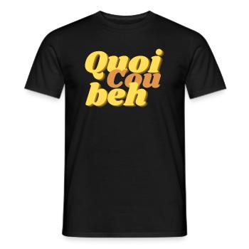 Quoicoubeh D2 - T-shirt homme - noir - Devant - AI Model Male 178 light (178cm)