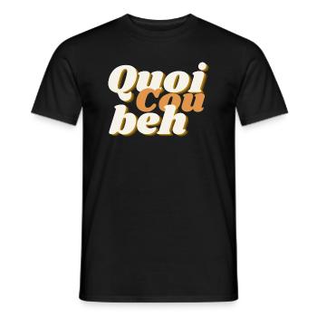 Quoicoubeh D1 - T-shirt homme - noir - Devant - AI Model Male 178 light (178cm)