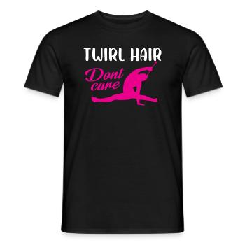 Tourbillonner les cheveux Ne vous en souciez pas - T-shirt homme - noir - Devant - AI Model Male 178 light (178cm)