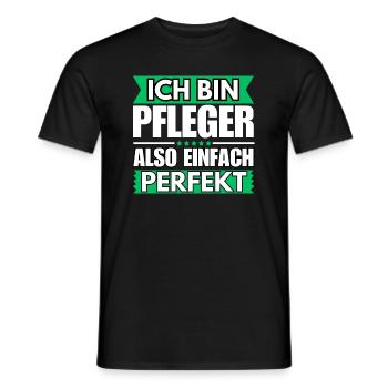 Einfach ein Perfekter Pfleger - Männer T-Shirt - Schwarz - Vorne - AI Model Male 178 light (178cm)