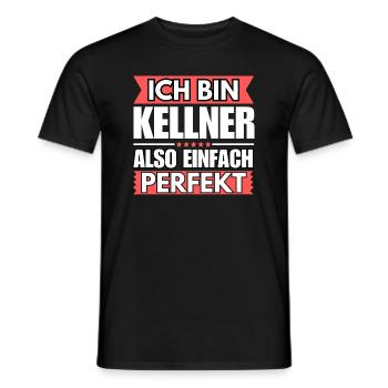 Einfach ein Perfekter Kellner - Männer T-Shirt - Schwarz - Vorne - AI Model Male 178 light (178cm)