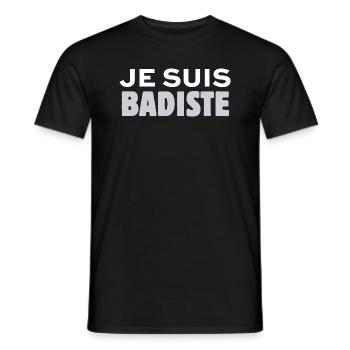Je suis badiste - T-shirt homme - noir - Devant - AI Model Male 178 light (178cm)