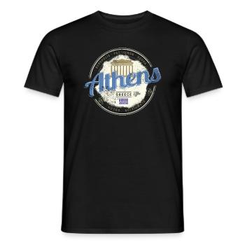 Athènes Grèce Acropole Vintage Souvenir - T-shirt homme - noir - Devant - AI Model Male 178 light (178cm)