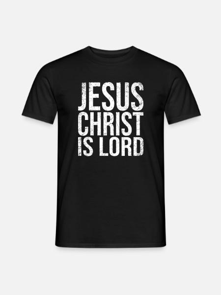 Jésus-Christ est Seigneur - T-shirt homme - noir