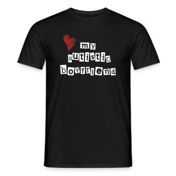 Ich liebe meinen autistischen Freund - Männer T-Shirt - Schwarz - Vorne - AI Model Male 178 light (178cm)