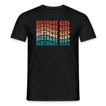 Fille d’anniversaire pour les tout-petits filles Mignon Groovy - T-shirt homme - noir - Devant - AI Model Male 178 light (178cm)