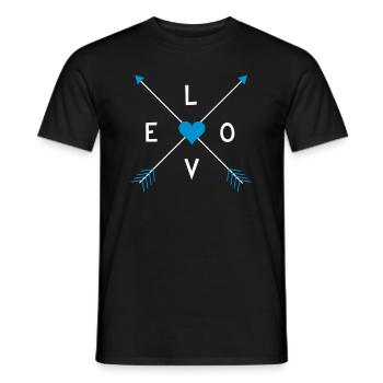 Love-Ethno Pfeile - Männer T-Shirt - Schwarz - Vorne - AI Model Male 178 light (178cm)