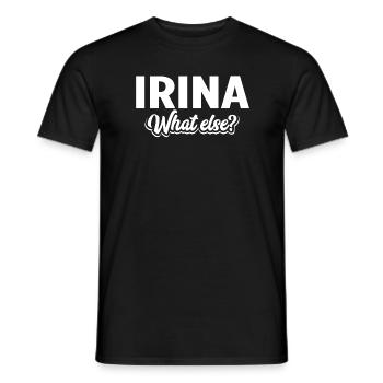 IRINA - we - Männer T-Shirt - Schwarz - Vorne - AI Model Male 178 light (178cm)