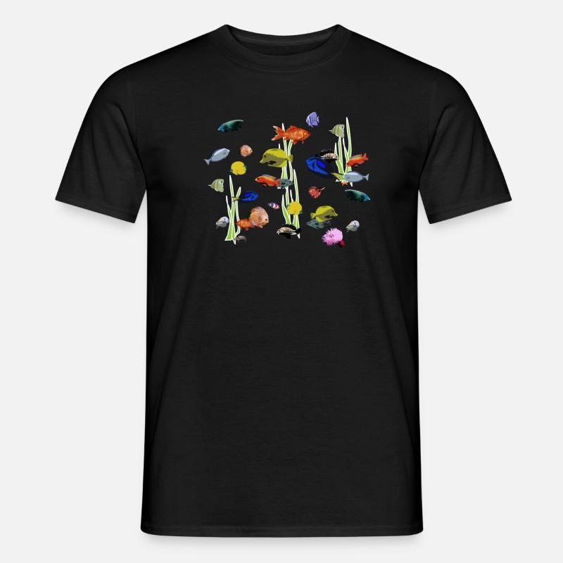 Fische - Männer T-Shirt - Schwarz