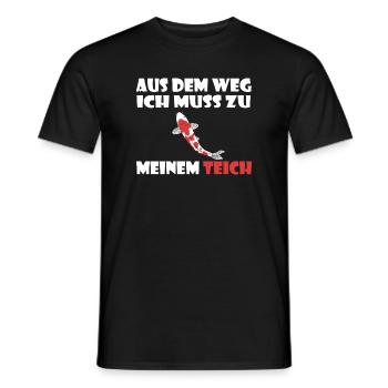 Aus dem Weg, ich muss zu meinem Teich - Männer T-Shirt - Schwarz - Vorne - AI Model Male 178 light (178cm)