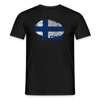 Ich bin FINN - ich bin finnisch - Männer T-Shirt - Schwarz - Vorne - AI Model Male 178 light (178cm)
