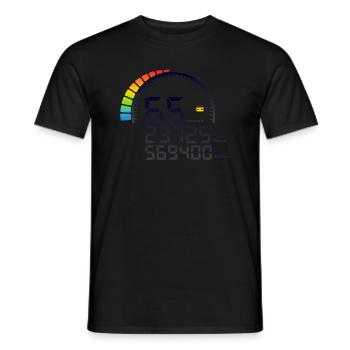 65 Years Zähler Geburtstag days hours schnell - Männer T-Shirt - Schwarz - Vorne - AI Model Male 178 light (178cm)