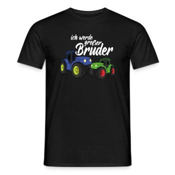 Ich werde großer Bruder Traktor Trecker Sohn - Männer T-Shirt - Schwarz - Vorne - AI Model Male 178 light (178cm)