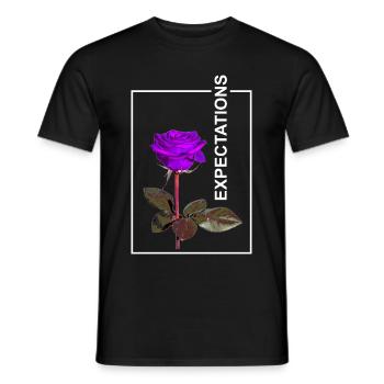 Rose Expectaions esthétique - T-shirt homme - noir - Devant - AI Model Male 178 light (178cm)