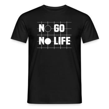 No Go No Life Go Baduk Weiqi Board Game Gift - Men's T-Shirt - black - Front - AI Model Male 178 light (178cm)