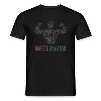 GYM Destroyer Vintage - Männer T-Shirt - Schwarz - Vorne - AI Model Male 178 light (178cm)