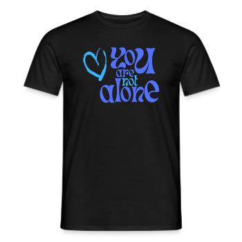 you are not alone - Männer T-Shirt - Schwarz - Vorne - AI Model Male 178 light (178cm)