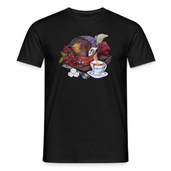 Alice im Wunderland Verrückte Hutmacher Teetasse - Männer T-Shirt - Schwarz - Vorne - AI Model Male 178 light (178cm)