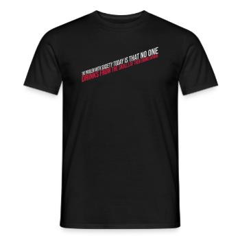 drinks from enemies skulls - Men's T-Shirt - black - Front - AI Model Male 178 light (178cm)