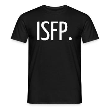 ISFP. - Men's T-Shirt - black - Front - AI Model Male 178 light (178cm)