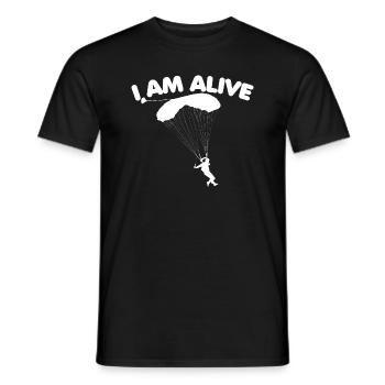 Parachutisme parachutiste - T-shirt homme - noir - Devant - AI Model Male 178 light (178cm)