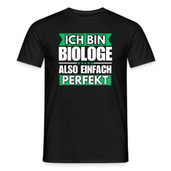 Einfach ein Perfekter Biologe - Männer T-Shirt - Schwarz - Vorne - AI Model Male 178 light (178cm)