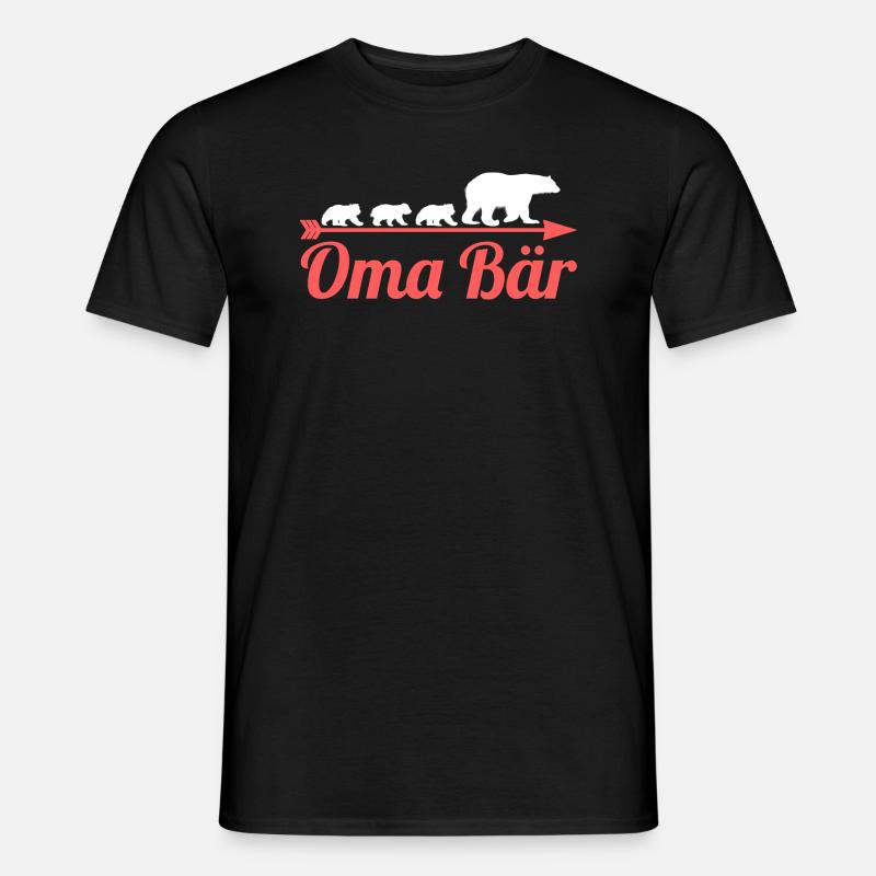 Großmutter Oma Bär - Männer T-Shirt - Schwarz
