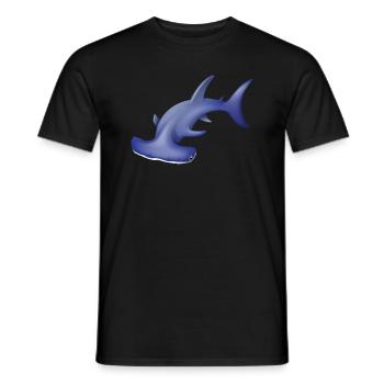 Requin-marteau Prédateur de l’océan Requin Plongée avec des requins - T-shirt homme - noir - Devant - AI Model Male 178 light (178cm)