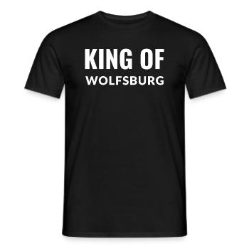 Wolfsburg King Lustiger Spruch Männer - Männer T-Shirt - Schwarz - Vorne - AI Model Male 178 light (178cm)