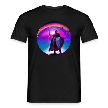 Pride Knight Dark - Colorful Fantasy - Männer T-Shirt - Schwarz - Vorne - AI Model Male 178 light (178cm)