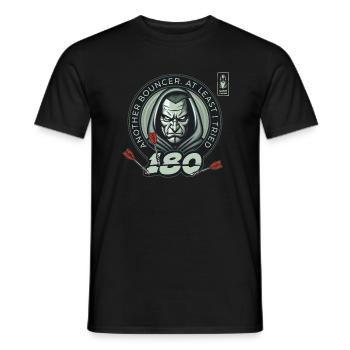 Darts 180 Bouncer White Player Dart Team - Men's T-Shirt - black - Front - AI Model Male 178 light (178cm)